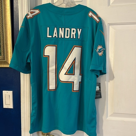 NWT Men’s Official Merchandise Nike Jarvis Landry Miami Dolphins Football Jersey - Picture 9 of 10